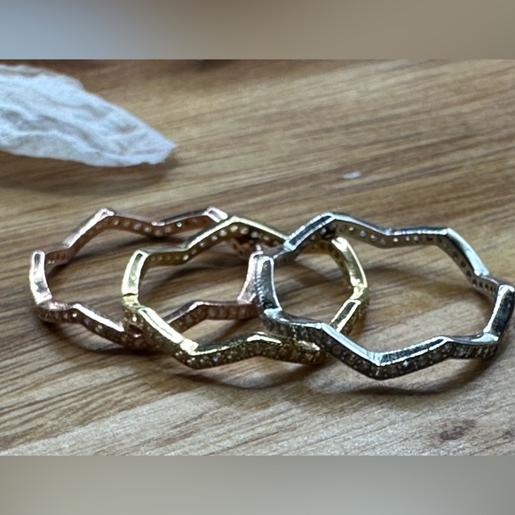 Stackable rings (3) NEW Sterling Silver - Picture 9 of 12